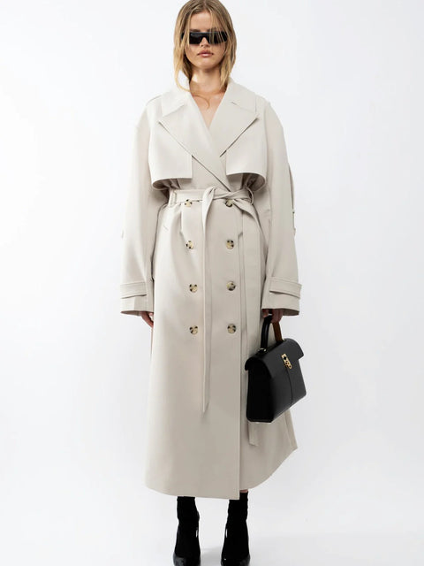 The Kensington Pleat Trench Coat