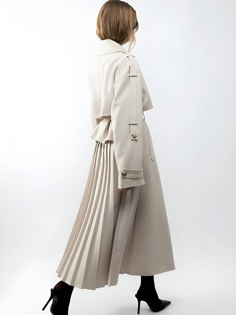 The Kensington Pleat Trench Coat