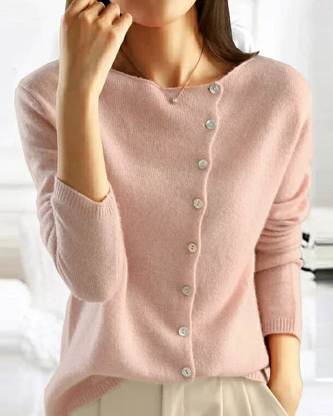 Emma | Elegant Button Sweater