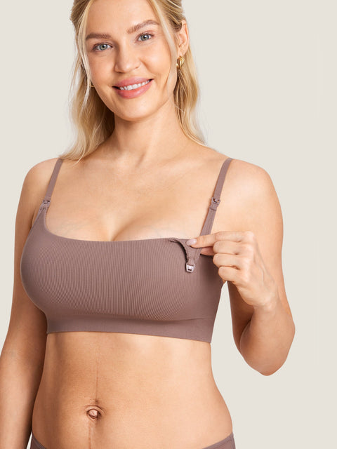 Sophie | Ribbed Scoop Nursing Bralette