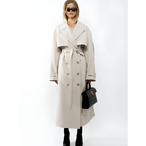 The Kensington Pleat Trench Coat