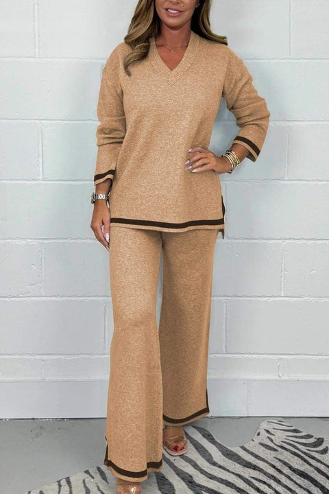 Luxe Soft Knit V-Neck Co-Ord Set