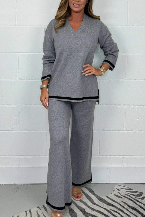 Luxe Soft Knit V-Neck Co-Ord Set