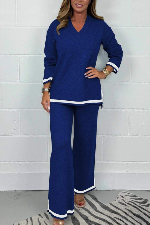 Luxe Soft Knit V-Neck Co-Ord Set