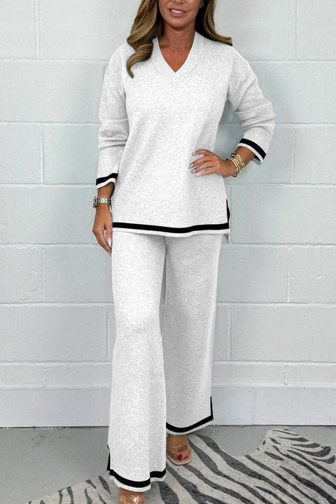 Luxe Soft Knit V-Neck Co-Ord Set